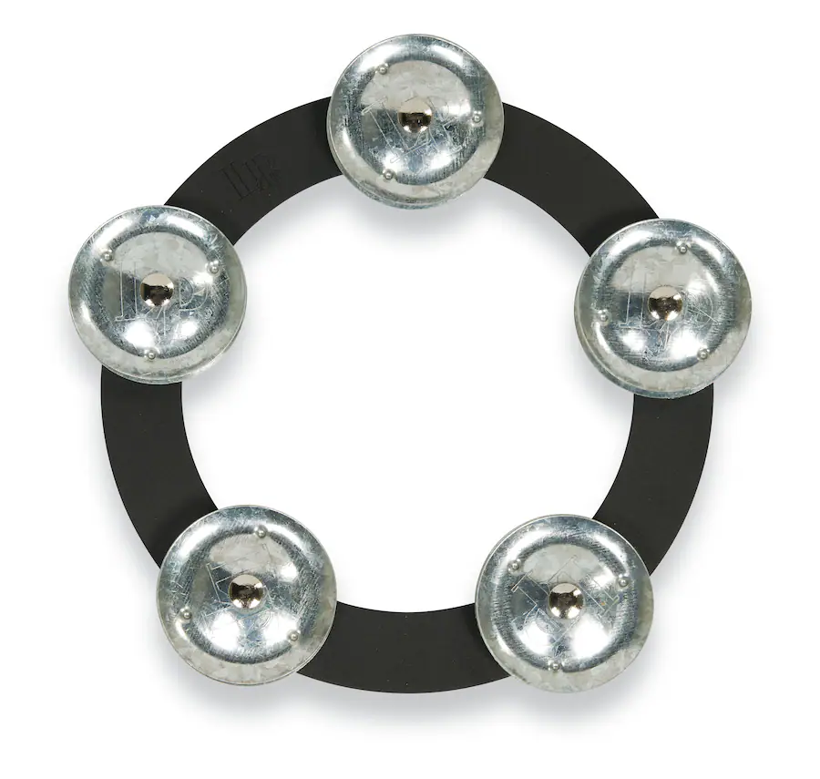 Percussion Rings Latin Percussion Tambo Ring Black with Steel Jingle, 6