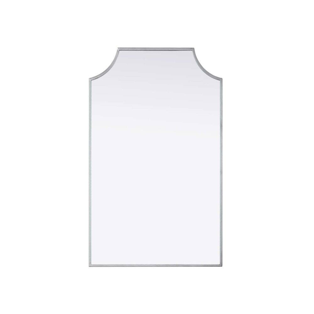Alt View 2. Elegant Kitchen and Bath - Notched Metal Mirror 22x36 inch in Silver - Silver.