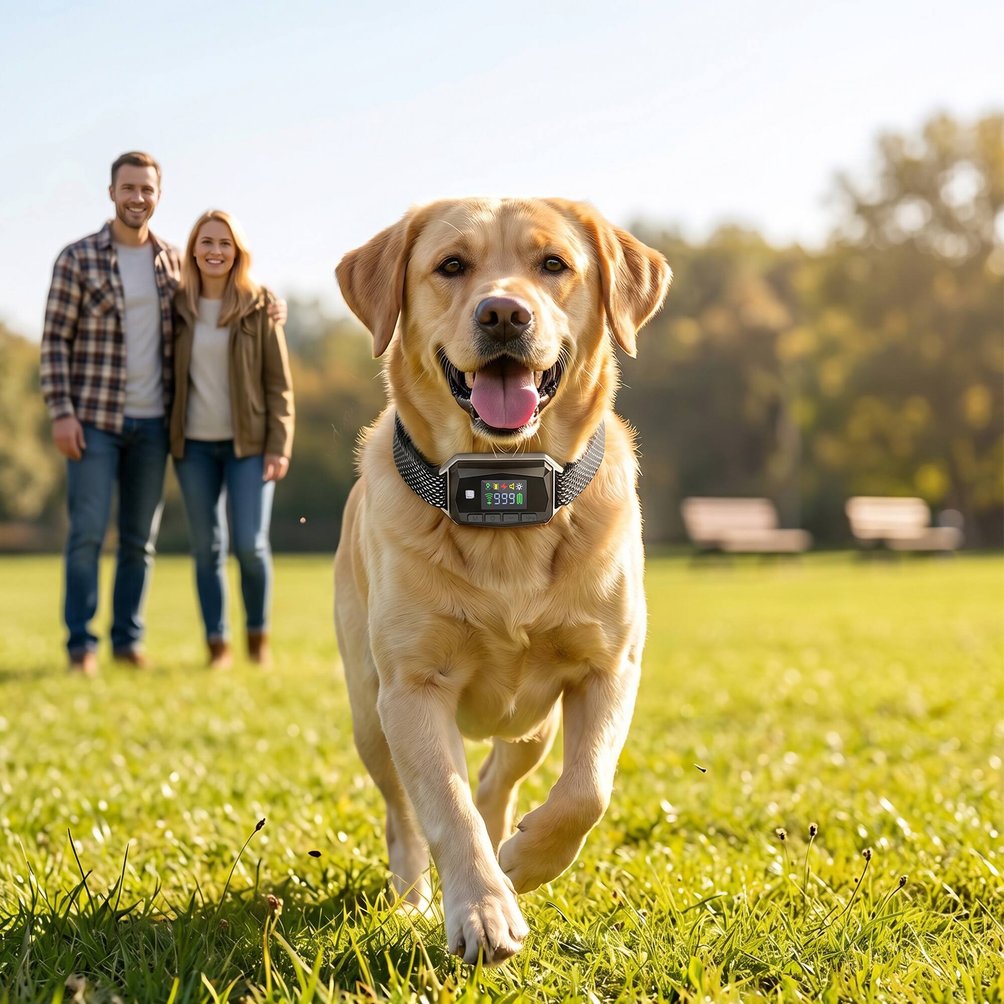Alt View 8. Pawhut - Dog Training Collar IP67 Waterproof E Collar Remote Rechargeable - Black.