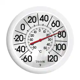 Taylor - Dial Thermometer Plastic White 8.5 in.