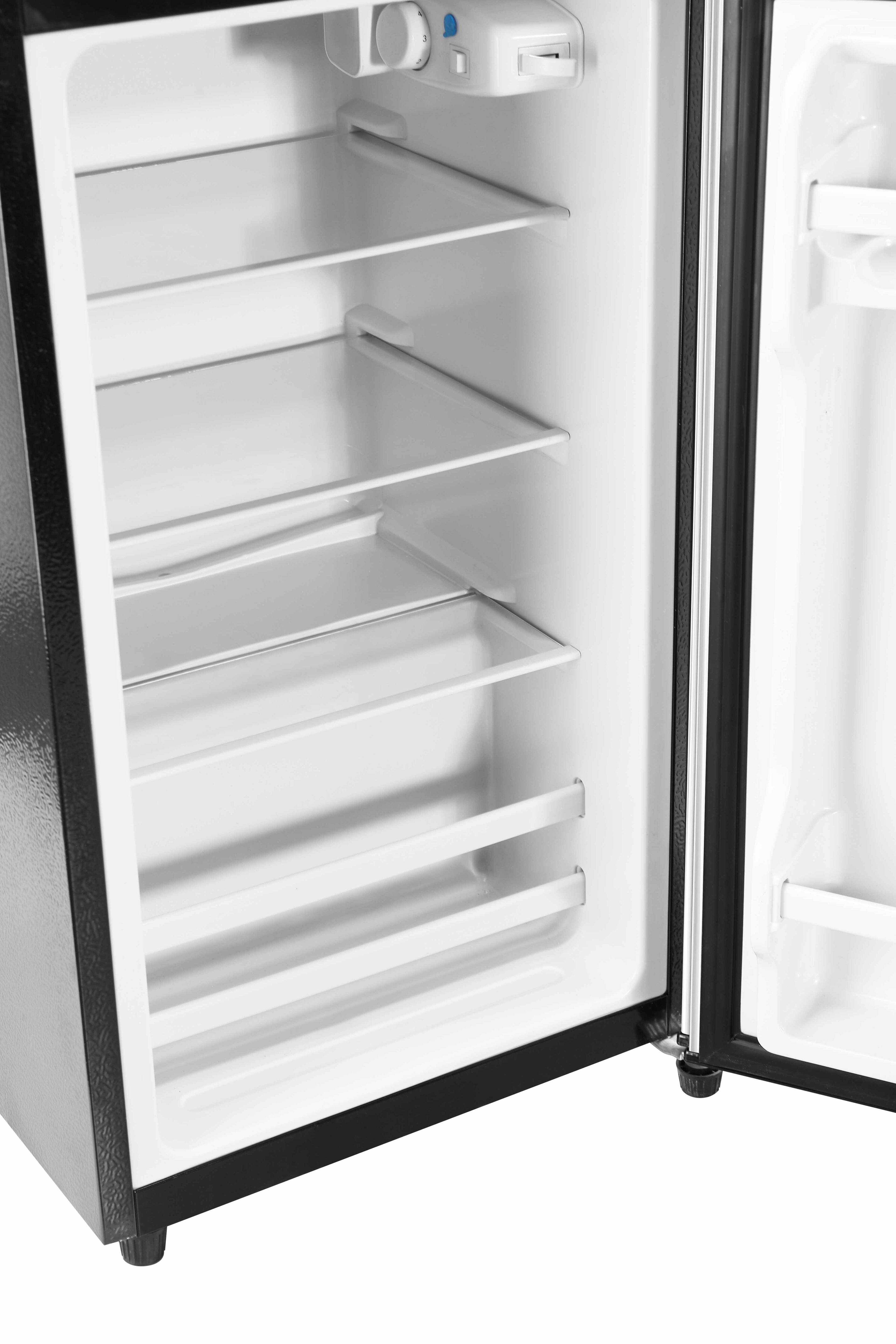 Alt View 7. Loheer - 3.2 Cu. Ft. 2-Door Compact Mini Fridge with Separate Freezer & LED Light - SILVER.