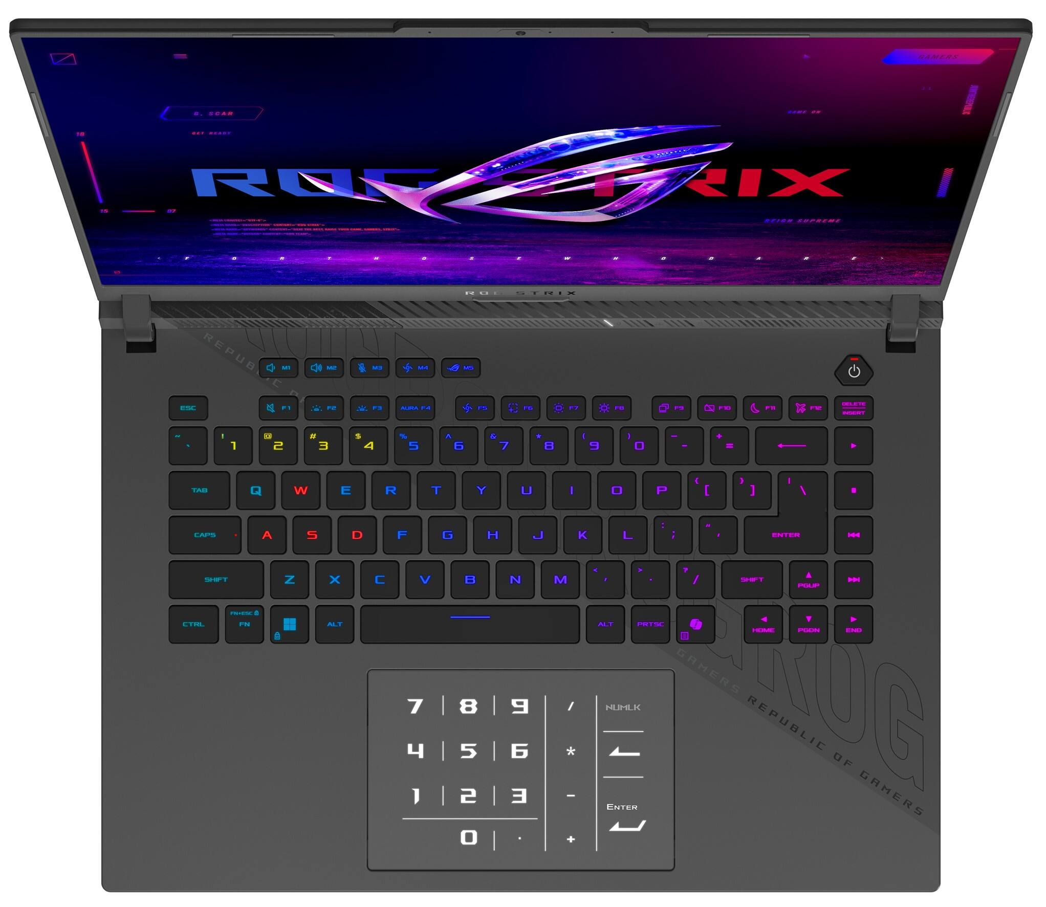 ROG RTX 2080 Ti is displayed on the laptop screen.