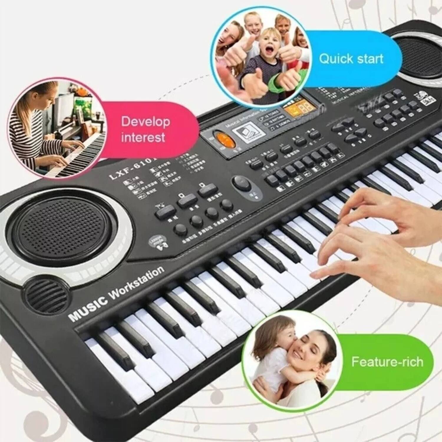 - Quick start
- Develop interest
- Feature-rich

LXF-610 MUSIC Workstation