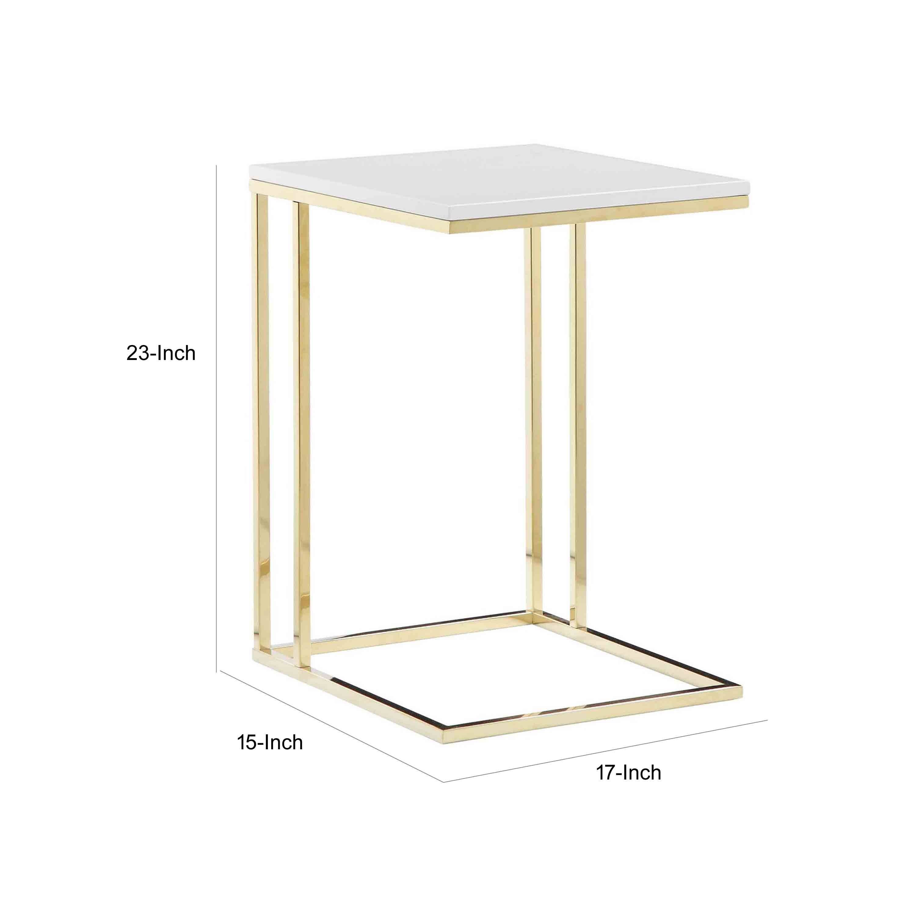 Manhattan Lane Zen 23 Inch Side End Tray Table, Tray Top, Steel Base ...
