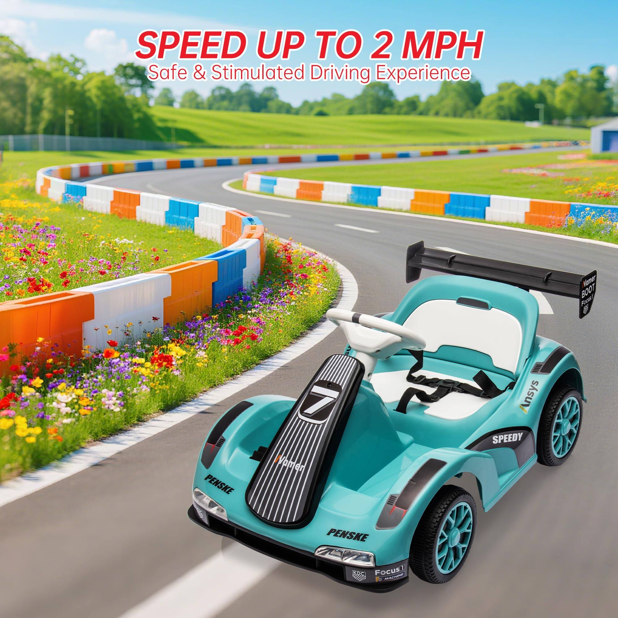 SPEED UP TO 2 MPH  
Safe & Stimulated Driving Experience  

Penske  
Speedy  
Ansys  
Focus 1