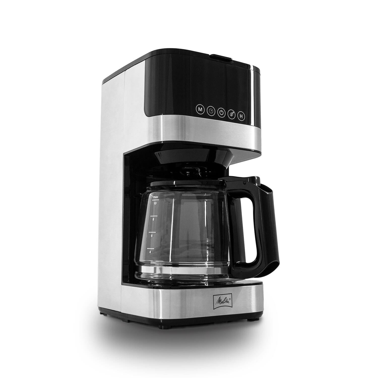 Alt View 10. Melitta - Aroma Tocco 10-Cup Drip Coffee Maker with Glass Carafe and Touch Control Display - Black.