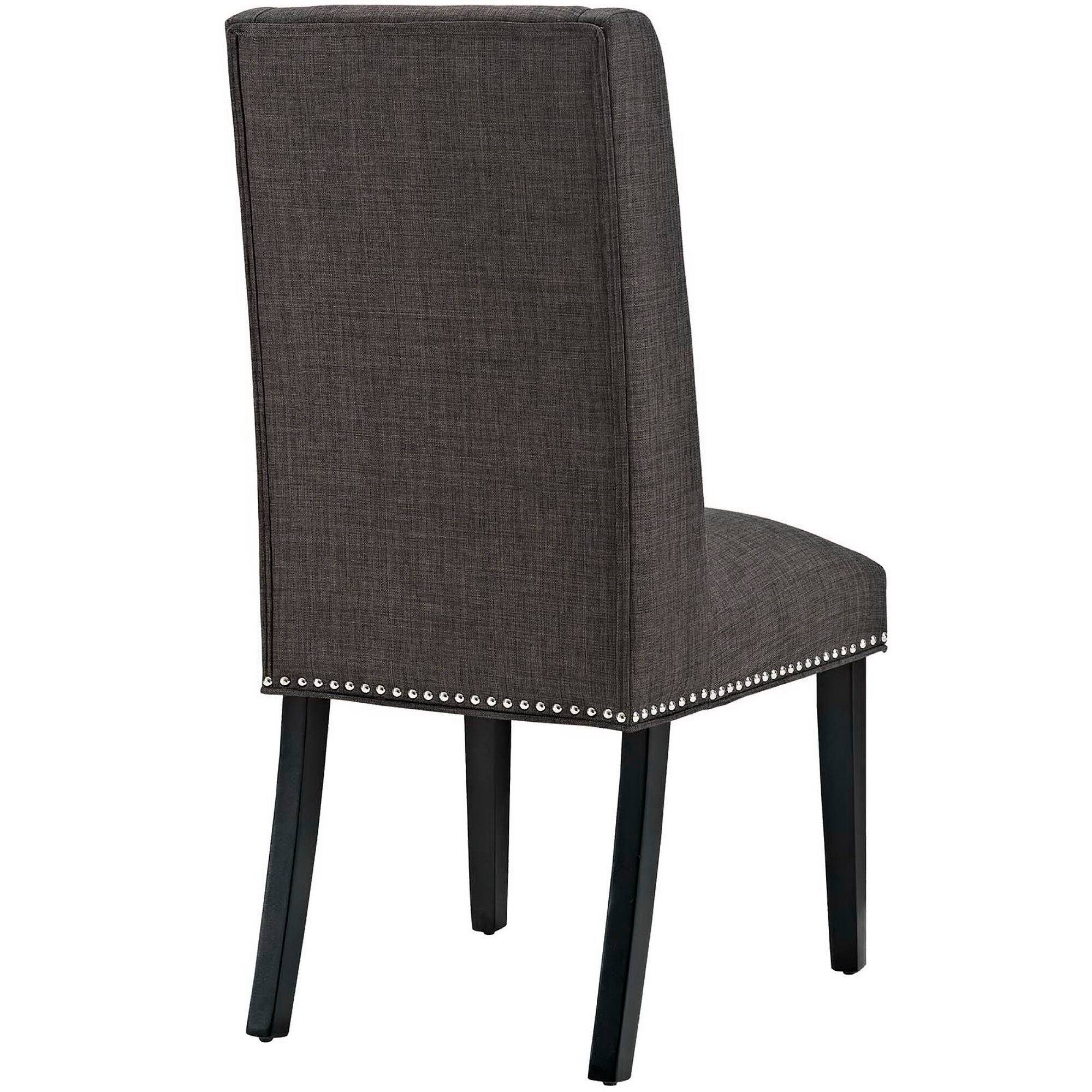 Back. Modway - Baron Fabric Dining Chair by Modway - Brown.