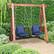 Alt View 1. Costway - Patio Hanging Rattan Basket Chair Swing Hammock Chair with Seat Cushion - Mix Brown + Navy.