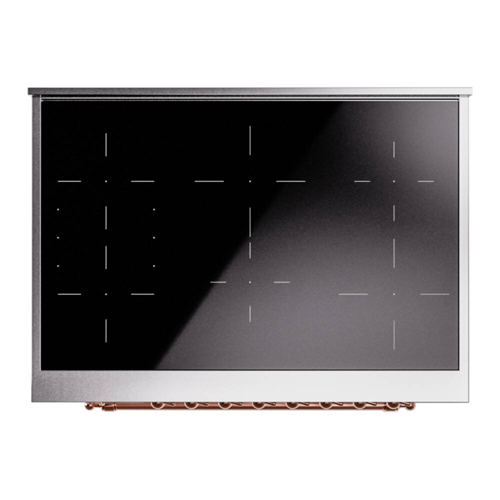 Alt View 8. ILVE - ILVE Nostalgie II 36 inch Induction Range with 6 Induction Elements (White) - White.