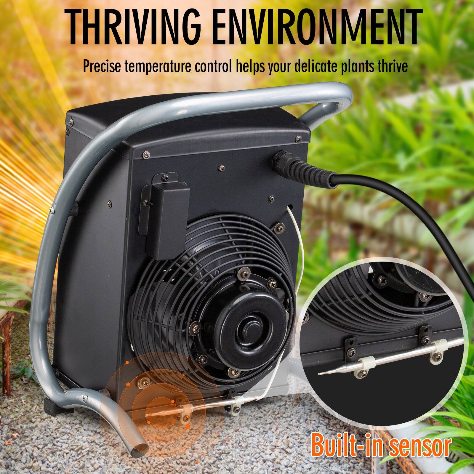 THRIVING ENVIRONMENT  
Precise temperature control helps your delicate plants thrive  
Built-in sensor