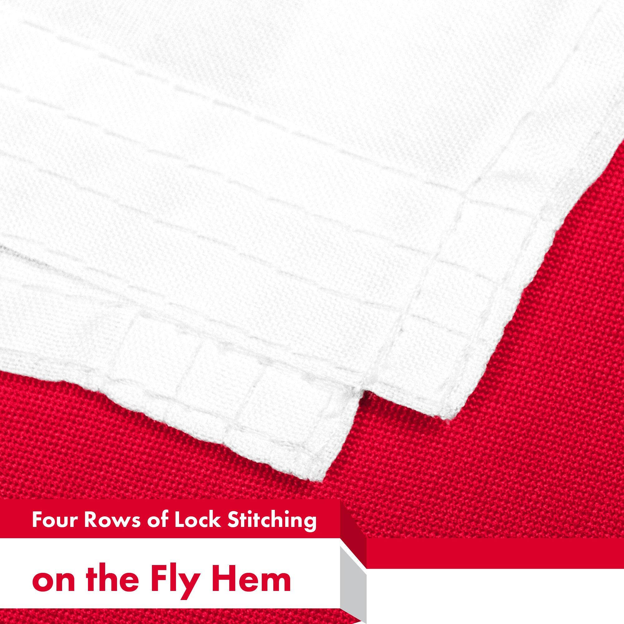 Four Rows of Lock Stitching on the Fly Hem