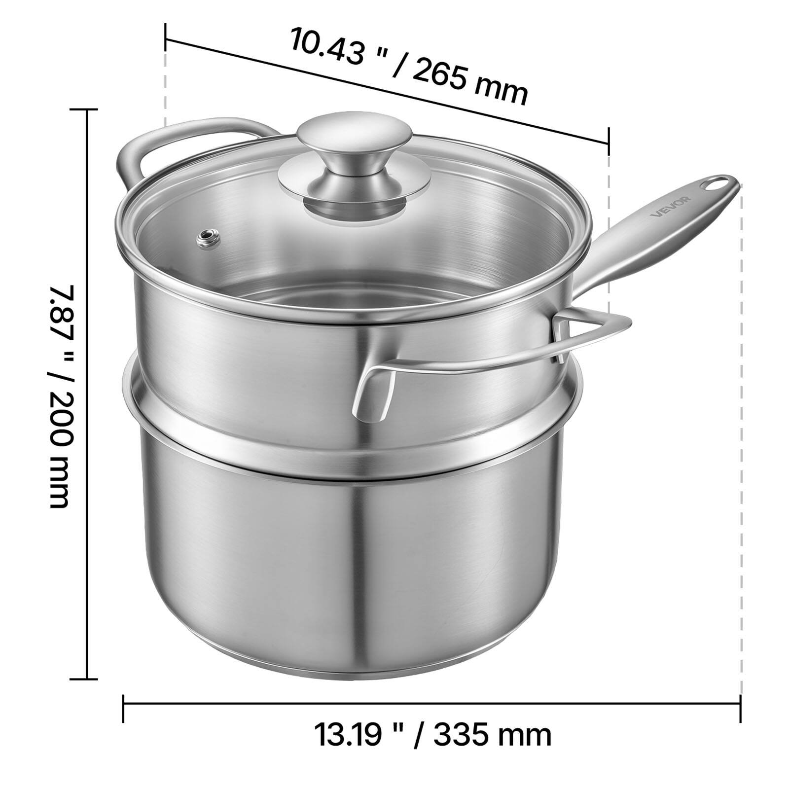 10.43" / 265 mm  
7.87" / 200 mm  
13.19" / 335 mm