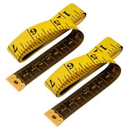 Garnen - 2x Body Measuring Tape Body Tape Measure, 60" Soft Flexible Measuring Tape for Body Measurements Sewing Fabric Clothing - Yellow