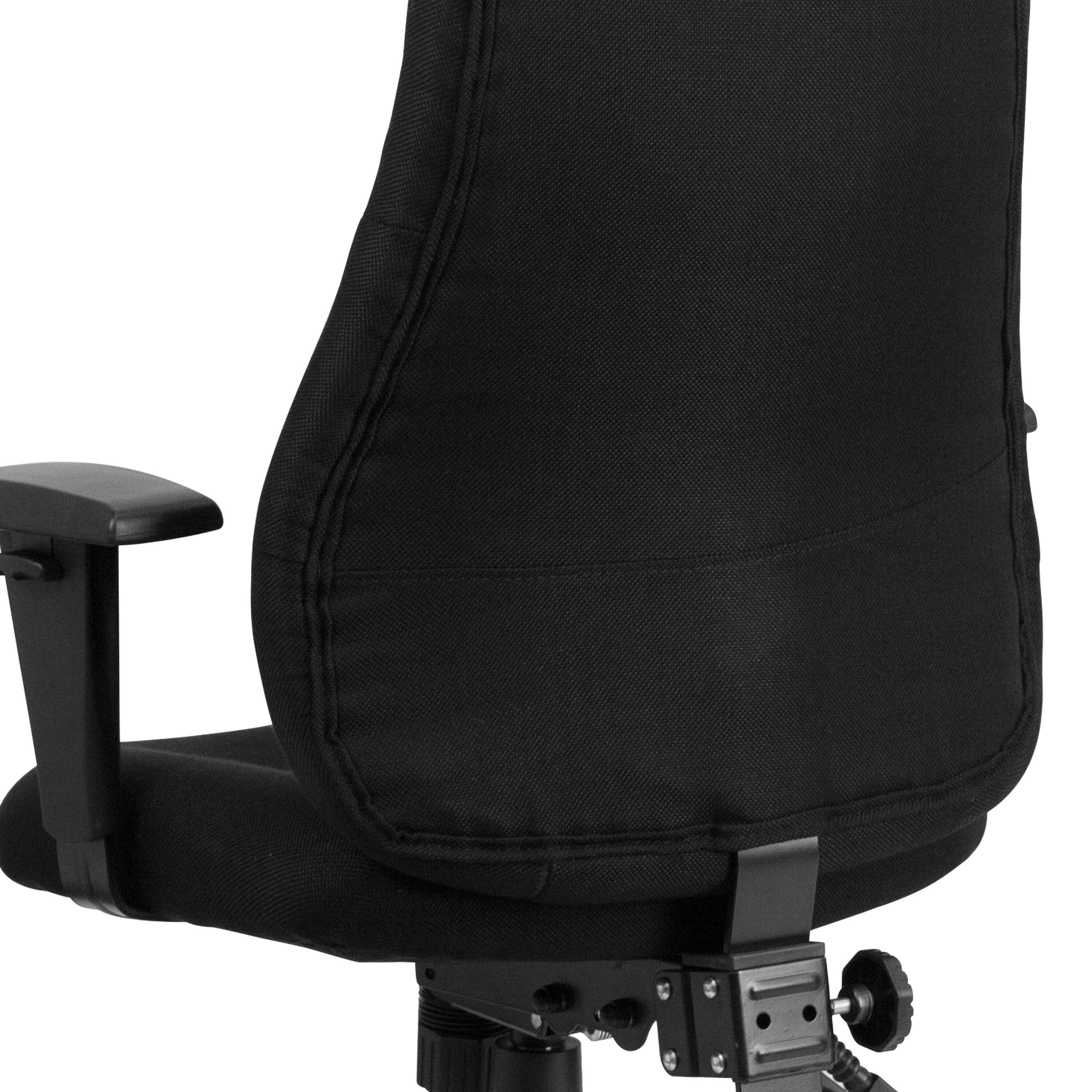 Alt View 9. Emma + Oliver - High Back Fabric Multifunction Swivel Ergonomic Task Office Chair with Adjustable Arms - Black.