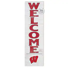 Jardine - Wisconsin Badgers 10'' x 35'' Indoor/Outdoor Welcome Sign - Red