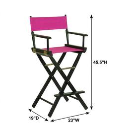 FurniFact - Magenta Director's Chair - BlackFrame/Magenta Canvas