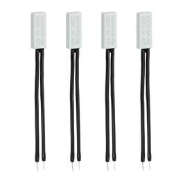Unique Bargains - 4pcs KSD9700 Thermostat 40C Normally Open N.O Temperature Switch 250V 5A Thermal Protector Plastic - Black