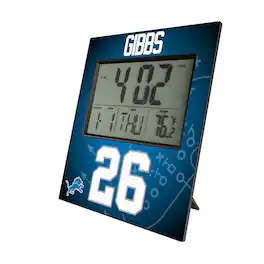 Keyscaper - Jahmyr Gibbs Detroit Lions Digital Desk & Wall Clock - Multicolor