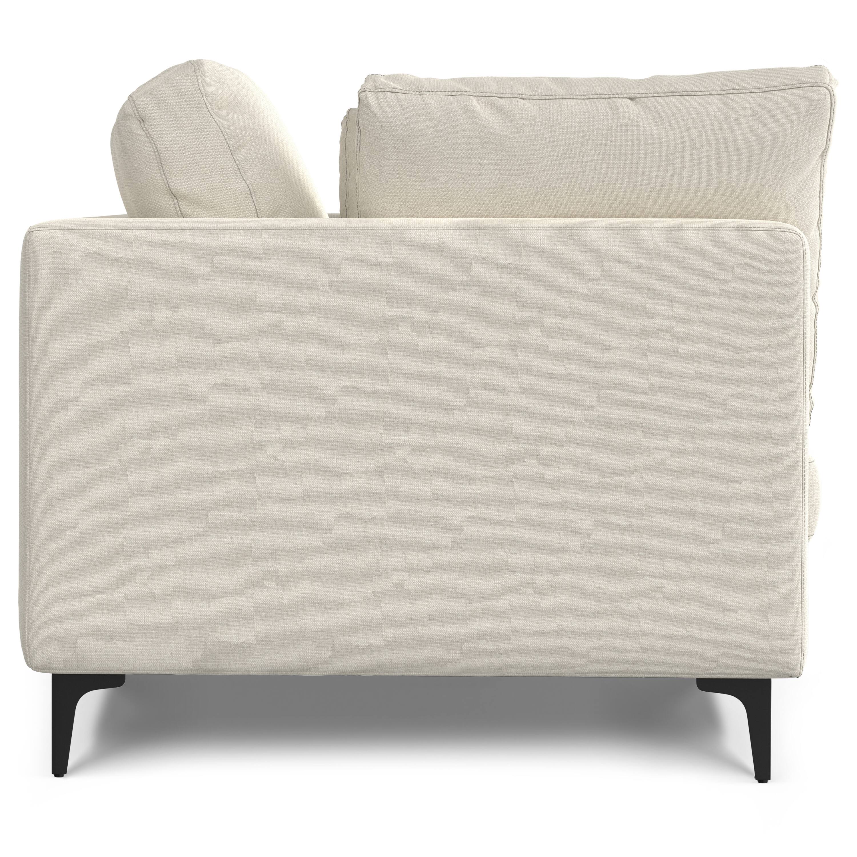 Back. Simpli Home - Ava 76-inch Sofa in Tightly Woven Performance Fabric - Cream.