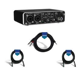 Behringer - U-PHORIA UMC202HD - USB 2.0 Audio Interface - Bundle With 10' 3.5mm Stereo to Dual 1/4" Mono (Male) Breakout