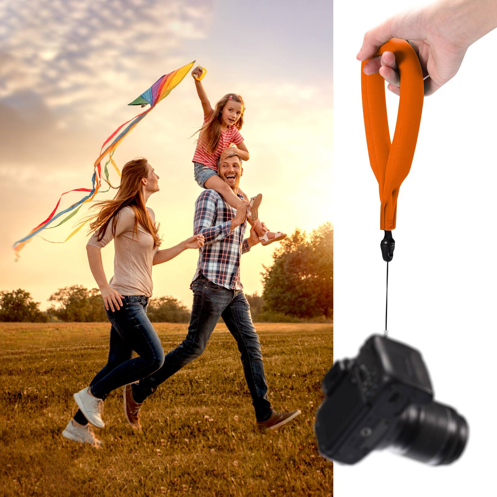 Alt View 4. Unique Bargains - Floating Wrist Strap, Neoprene Waterproof Lightweight 250g Buoyancy Wristband for Underwater Camera Swimming Snorkeling - Orange.