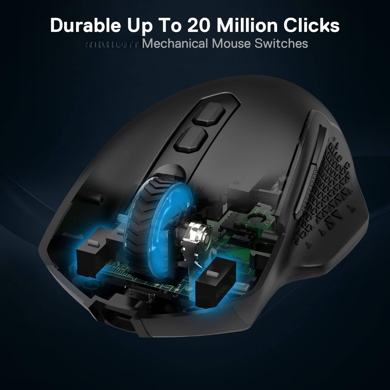 Durable Up To 20 Million Clicks  
Mechanical Mouse Switches