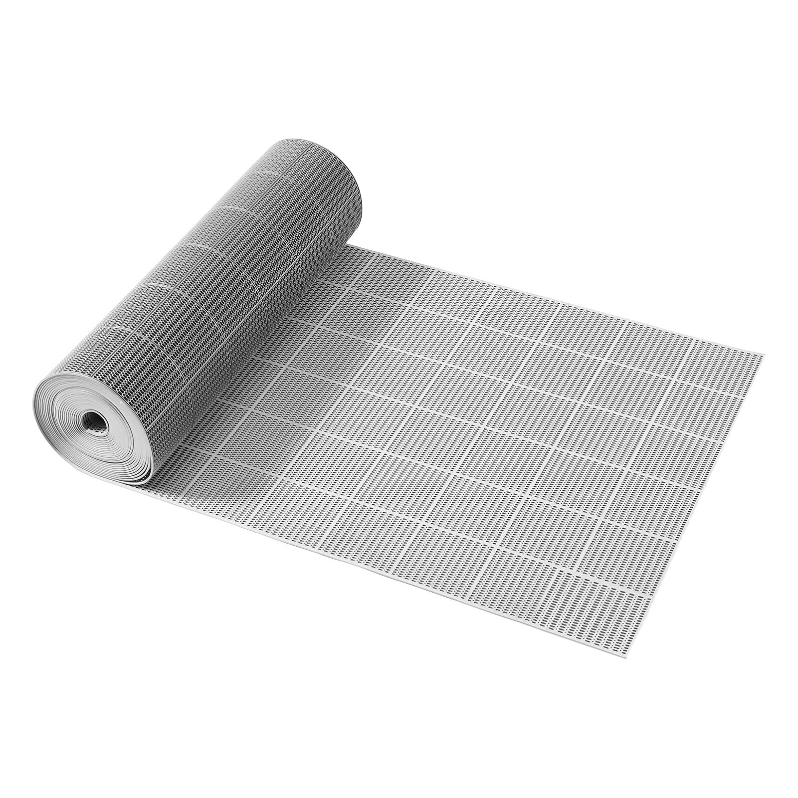 Alt View 5. VEVOR - Drainage Mat, 3 x 50 ft, PVC Non Slip Commercial Floor Mat, Wet Area Water Drain Splash Matting Hollow Doormat Roll - Grey.