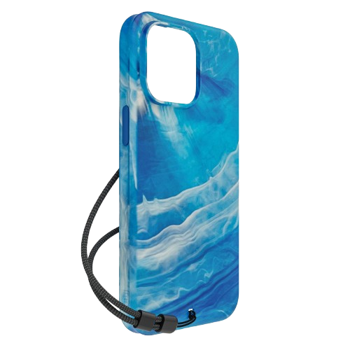 Angle. BodyGuardz - BodyGuardz Carve With MagSafe Blue Case - iPhone 15 Pro Max - Blue.