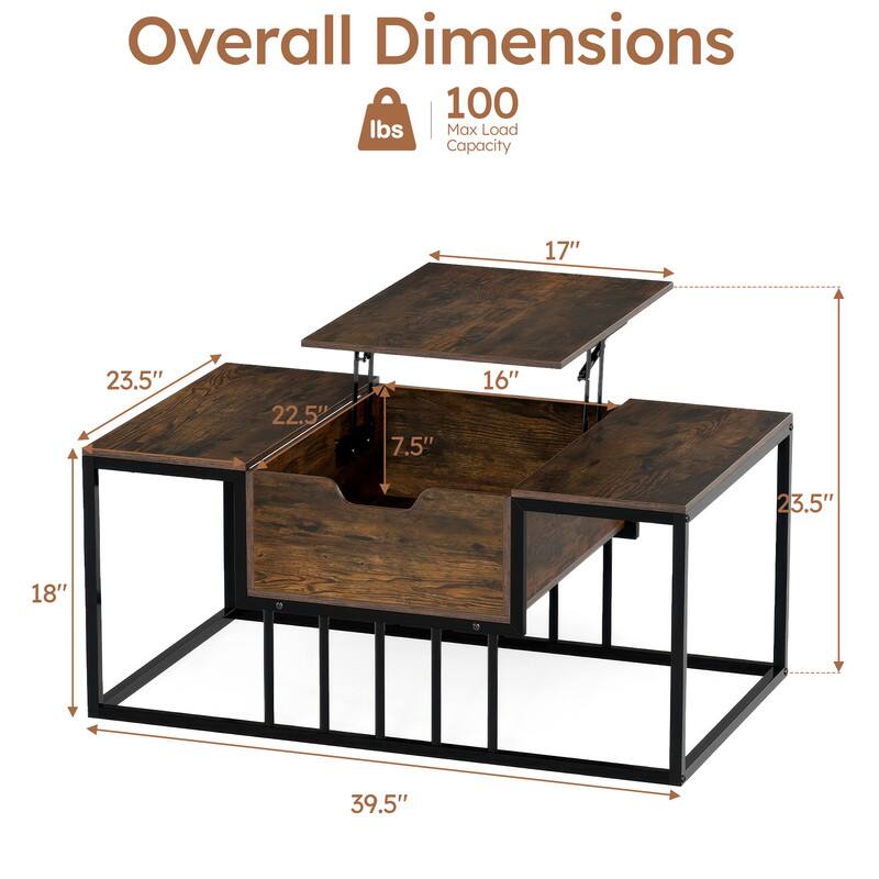 Overall Dimensions
100 lbs Max Load Capacity

17"
23.5"
22.5"
7.5"
16"
23.5"
18"
39.5"