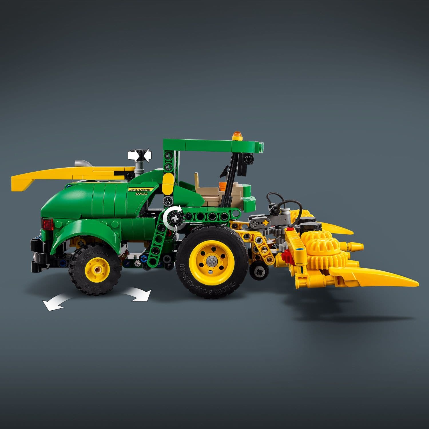 Left. LEGO - Technic John Deere 9700 Forage Harvester Farm Toy 42168.