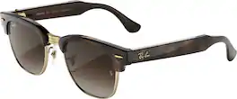 Ray-Ban Meta - Audio Clubmaster, Audio-Only AI Glasses - Gradient Brown Lenses - Havana on Gold