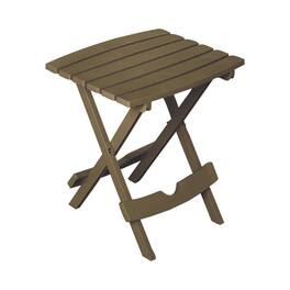 Adams - Quik-Fold Earth Rectangular Resin Folding Side Table - Brown