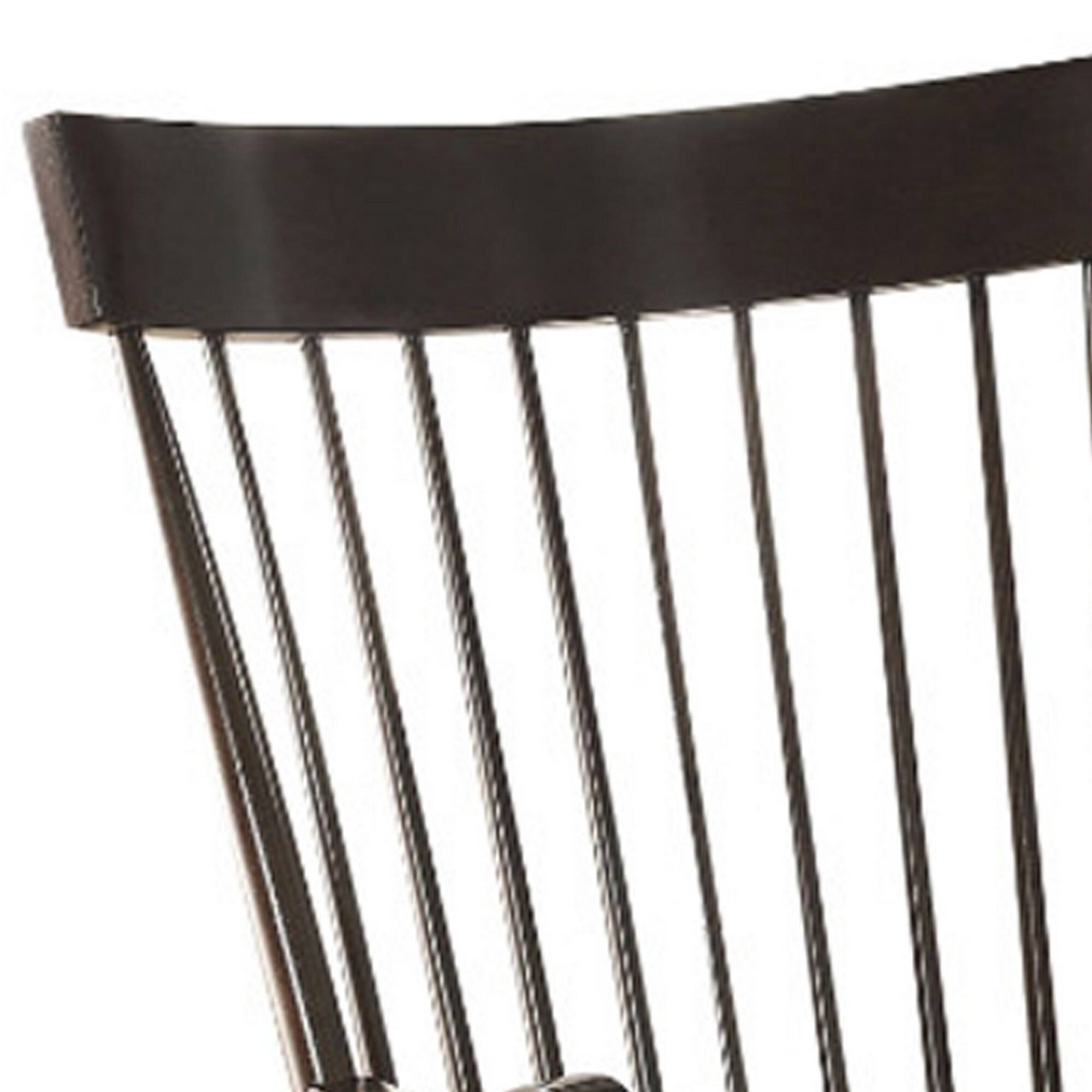 Alt View 1. Manhattan Lane - Traditional Style Wooden Rocking Chair with Contoured Seat - Black.