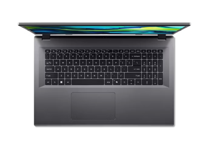 Back. Acer - Aspire Go 17 AG17-31P-322M Laptop – 17.3" Display, Intel N-Series, 8GB RAM, 256GB SSD - Gray.