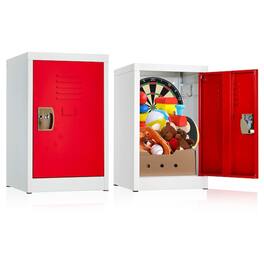 AdirOffice - Storage Locker 629-Series 24" H 1-Tier Steel Locker with Key Lock - Red