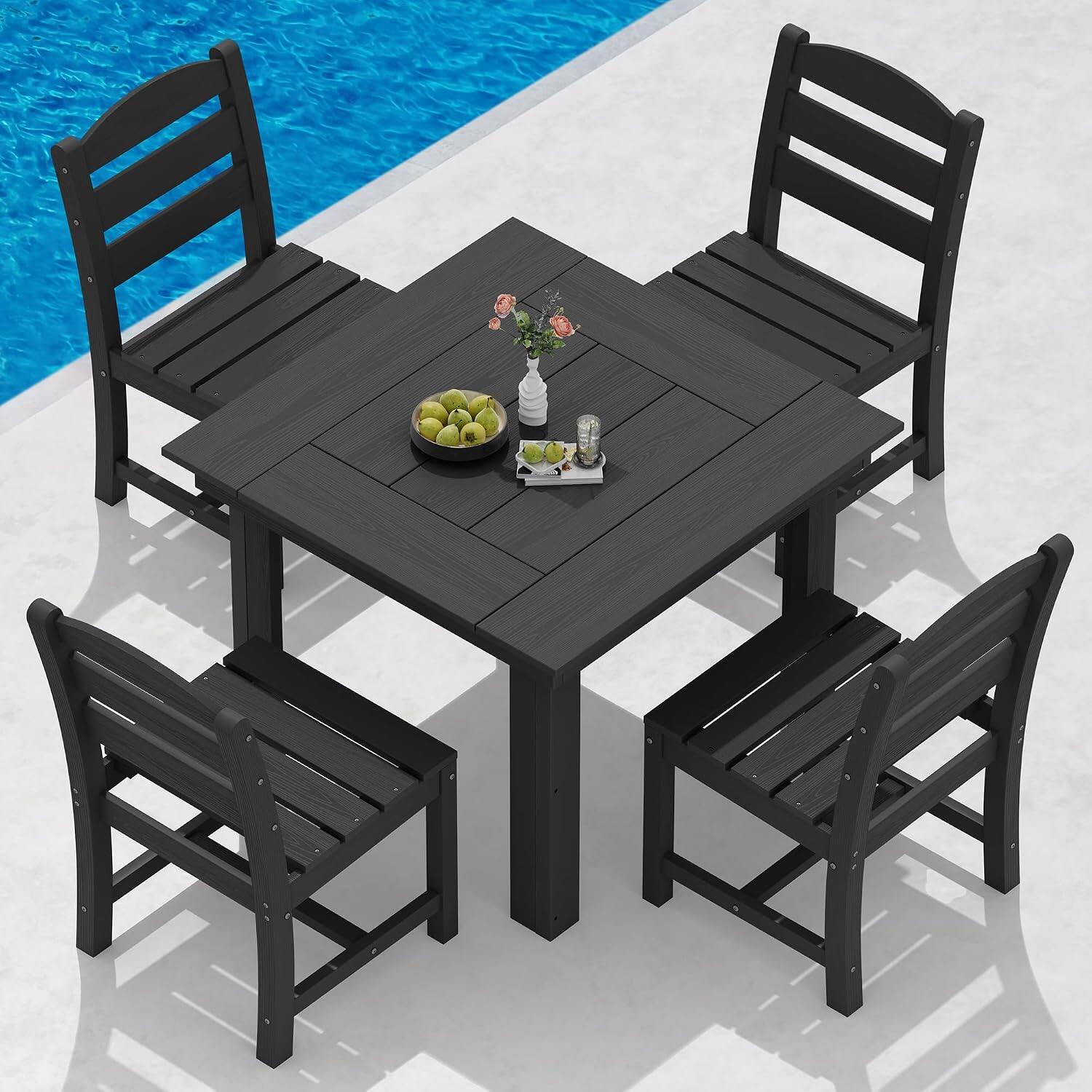 Black-Armless Chair
