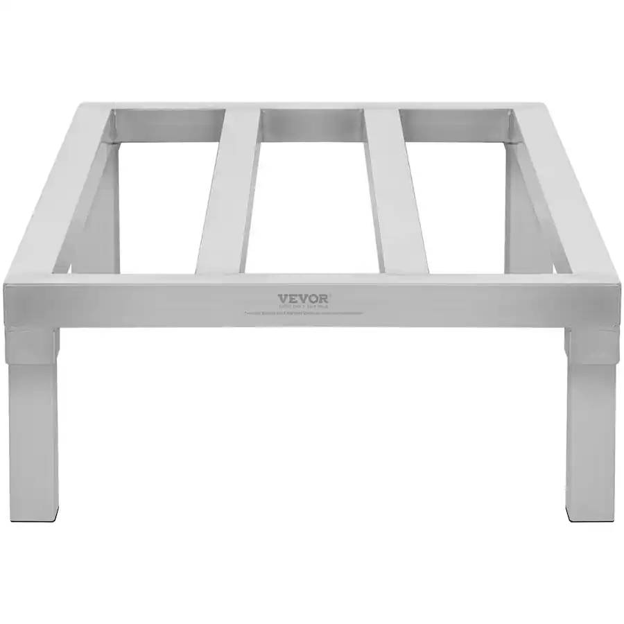 Off Floor Rack VEVOR Aluminum Dunnage Rack, 36” x 20” Commercial Food Floor Rack, 8 ...