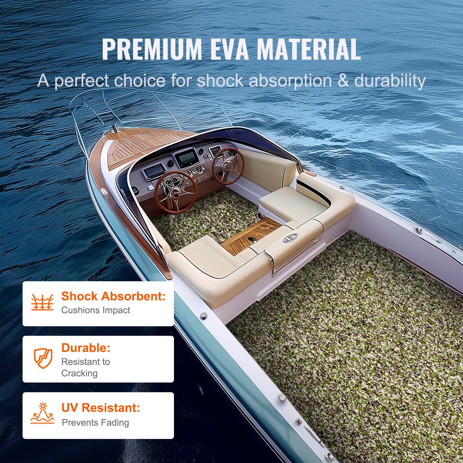 PREMIUM EVA MATERIAL  
A perfect choice for shock absorption & durability  

- Shock Absorbent: Cushions Impact  
- Durable: Resistant to Cracking  
- UV Resistant: Prevents Fading