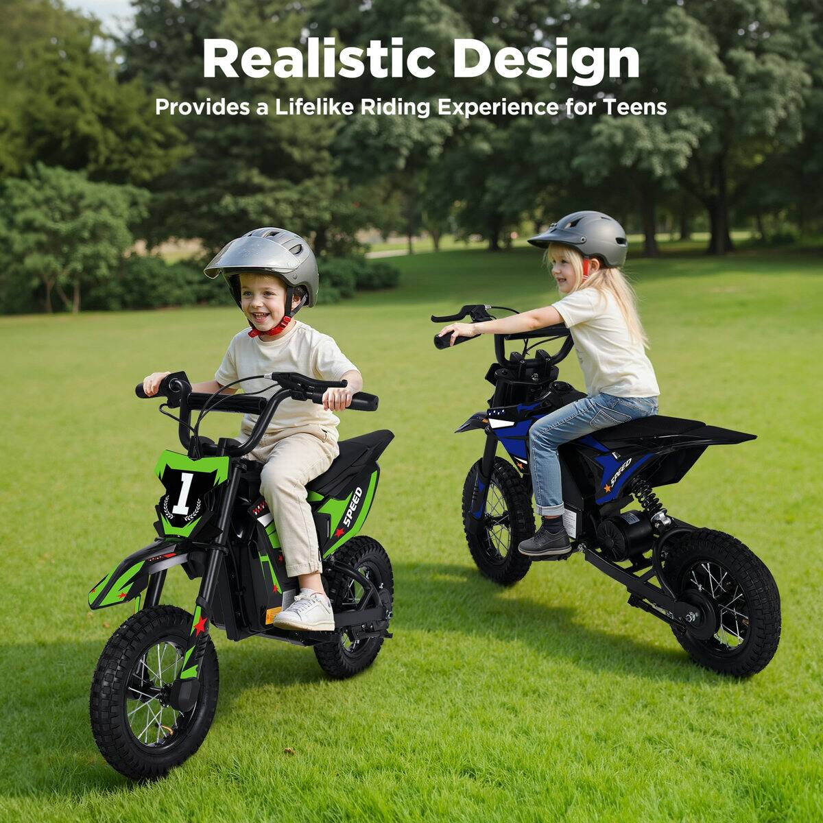 Realistic Design  
Provides a Lifelike Riding Experience for Teens