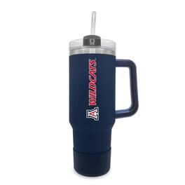 The Fanatic Group - Arizona Wildcats 40oz. Stainless Tumbler with Handle & Removable Straw - Navy