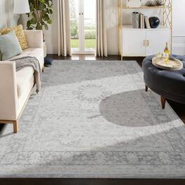 RYHNUYNE - 8x10 Area Rugs Living Room Rug Washable Vintage Boho Rug No Slip Stain Resistant Soft Carpet Indoor Floor Floral Carpets - Painting