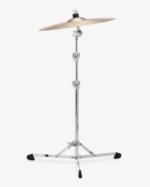 Angle. Gibraltar Hardware - 8000 Series Flat Base Straight Cymbal Stand, with Vintage Style Design, Gearless Brake Tilter with Memory Lock.