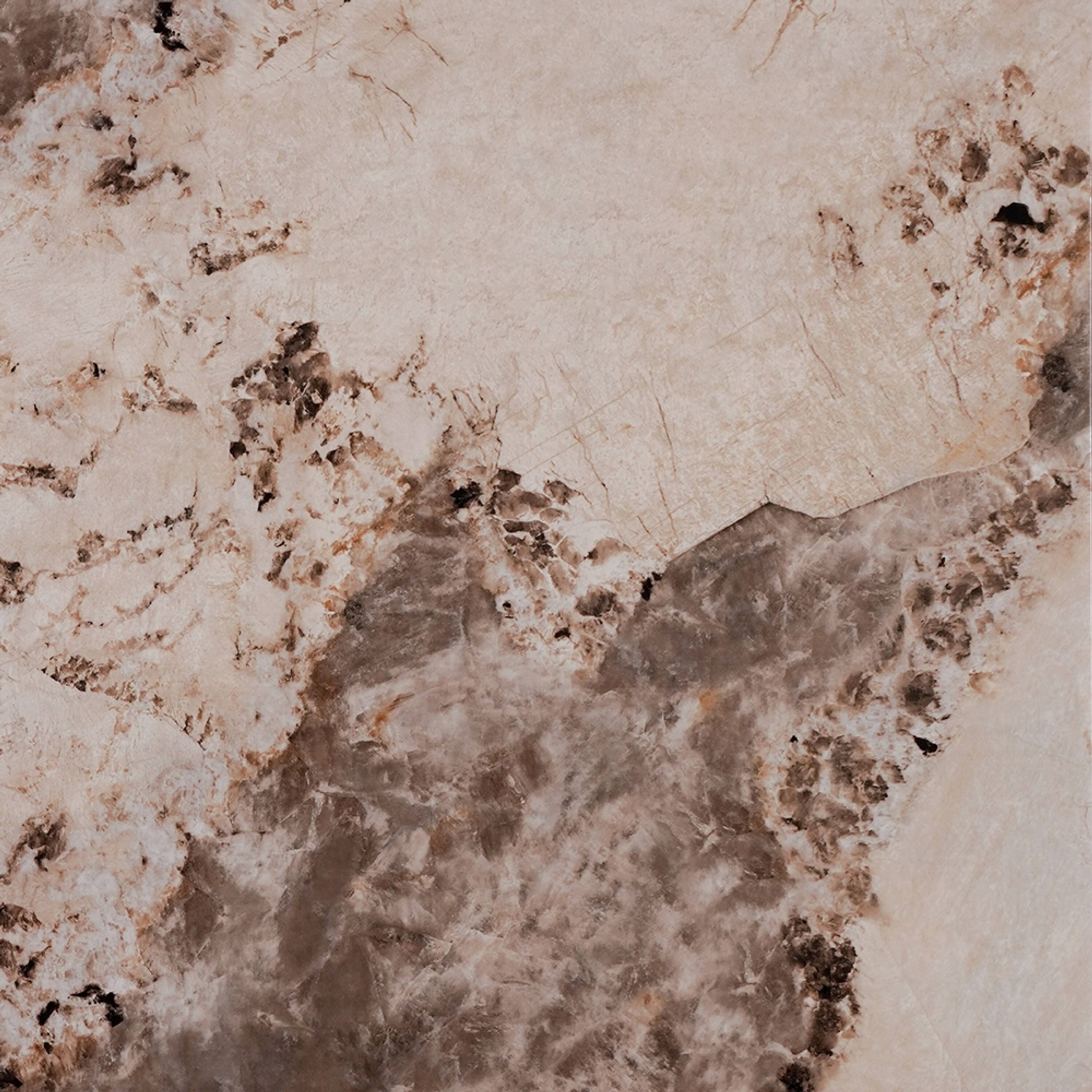 Alt View 3. Manhattan Lane - Itah Accent End Table, Square, White and Brown Faux Stone, 16 Inch - White, Brown.