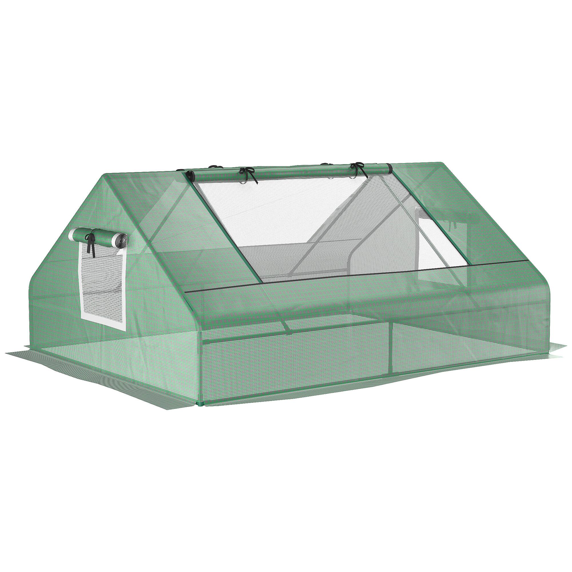 "Outsunny - 71"" x 55"" x 32"" Mini Greenhouse, Small Green House, Garden Planting Shed, Outdoor Flower Planter Warm House" price history on PriceWatchPro