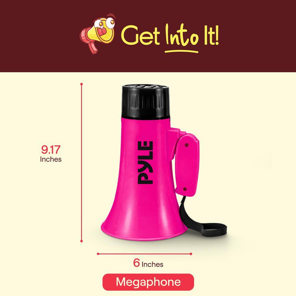 Get Into It! 9.17 Inches PYLE 6 Inches Megaphone