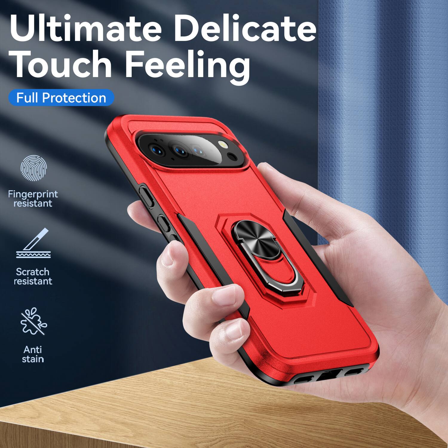 Ultimate Delicate Touch Feeling  
Full Protection  
Fingerprint resistant  
Scratch resistant  
Anti stain