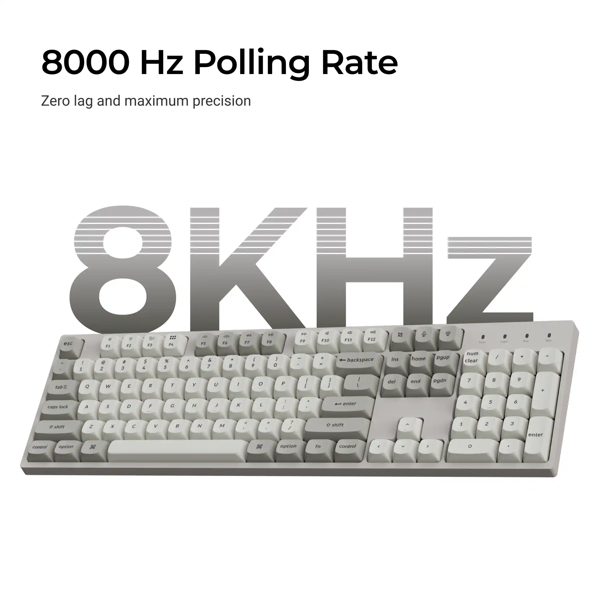 8000 Hz Polling Rate  
Zero lag and maximum precision  
8KHz