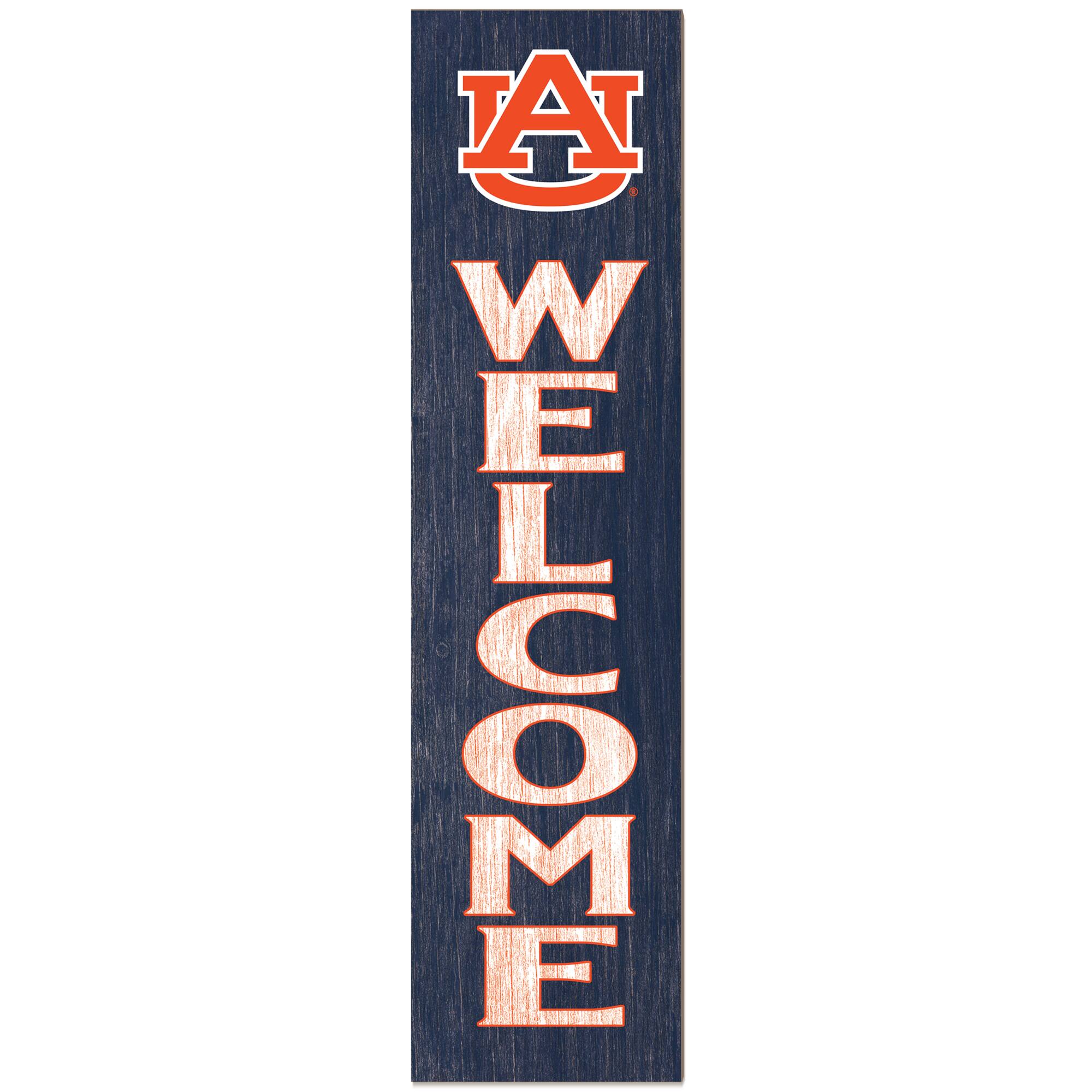 Auburn Tigers 12'' x 48'' Welcome Outdoor Leaner