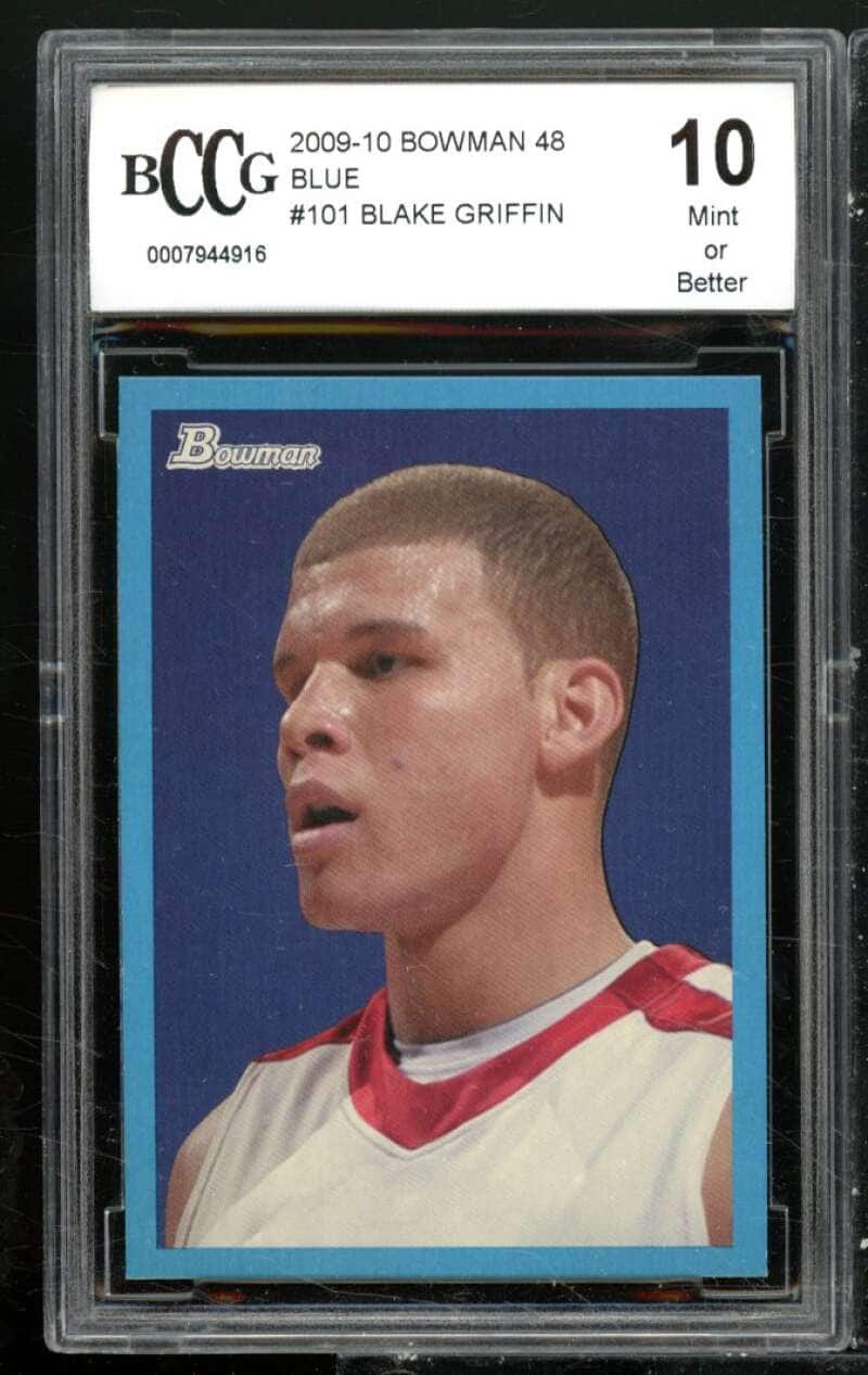Topps - Blake Griffin Rookie Card 2009-10 Bowman 48 Blue #101 BGS BCCG 10