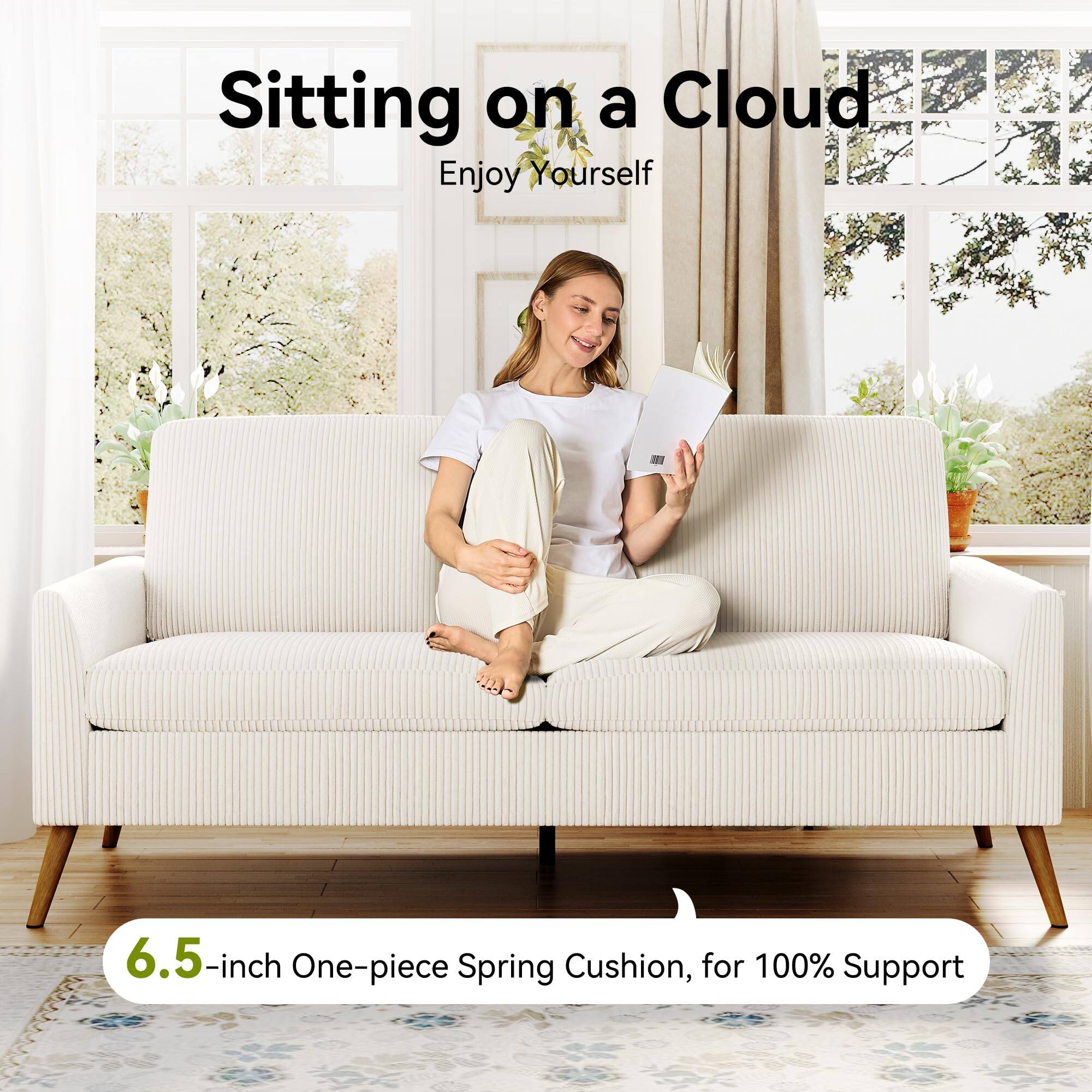 Sitting on a Cloud  
Enjoy Yourself  

6.5-inch One-piece Spring Cushion, for 100% Support